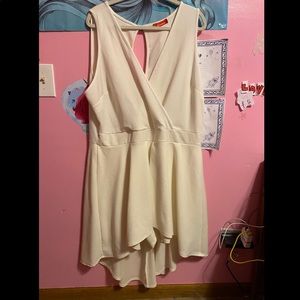 White hi low dress/romper